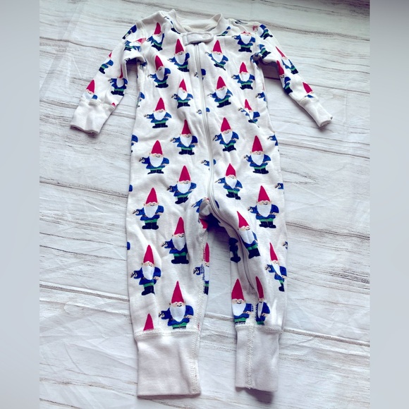 Hanna Andersson Gnome PJs Pajamas Sleeper Zip size 60 - Picture 1 of 3